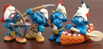 SMURF, Indian Smurf Set - 4 Figurines