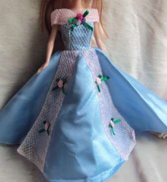 Barbie Fashion House -  Clothes, Handmade, Evening Dress / Princess Dress Blue
