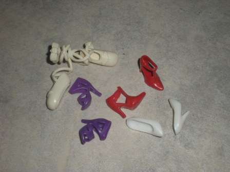 Barbie Shoes, 4 pairs