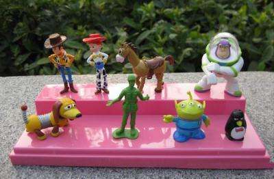 Toy Story Characters, Set of 8 Figurines -  with the Horse Bendy