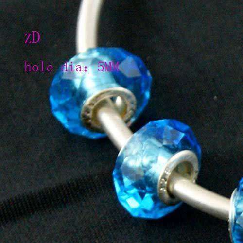 Bead, blue Murano style Beads
