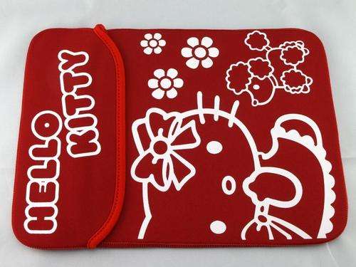 Hello Kitty, Red Reversible Laptop Sleeve, fits laptops 12 inch