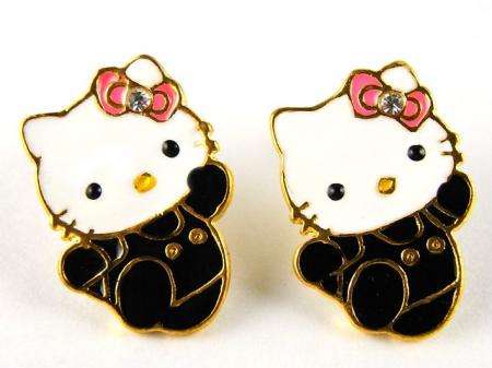 Hello Kitty Earrings with Enamel