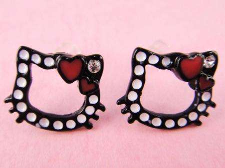 Hello Kitty Earrings with Enamel