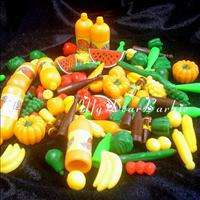 Miniature Food, Re-ment, Collectable Handmade Dollhouse Miniature Food - 30 pieces Fruits and Access