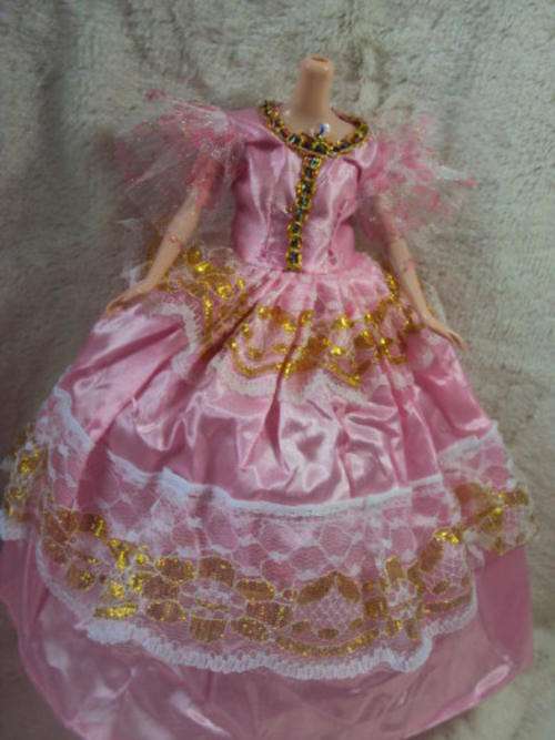 Barbie Fashion House -  Clothes, Handmade, Pink Princess Dress, Evening Gown