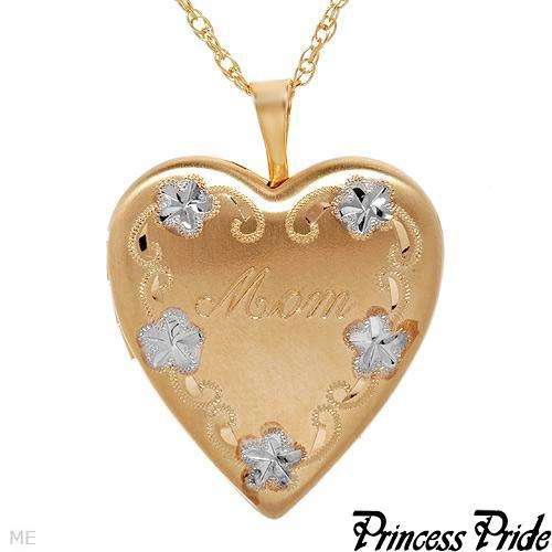 Princess Pride Gold Plated Necklace "MOM" Lovely gift for Valentines or Mother's Day