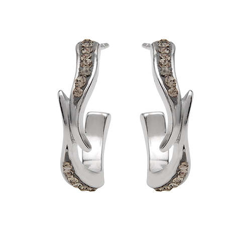 Lovely Hoop Earrings with Cubic Zirconia