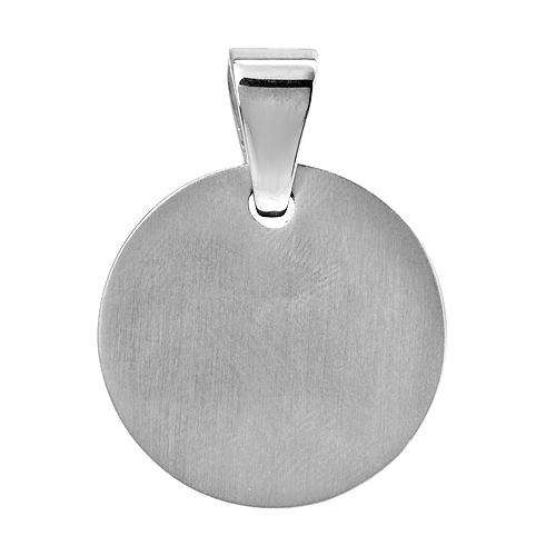 Pendant, Round Pendant / Tag  in Stainless Steel