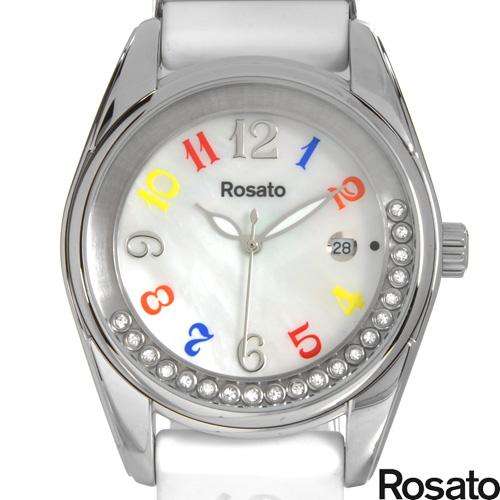 ROSATO Brand New Date Watch with Genuine Crystals and interchangeable Straps