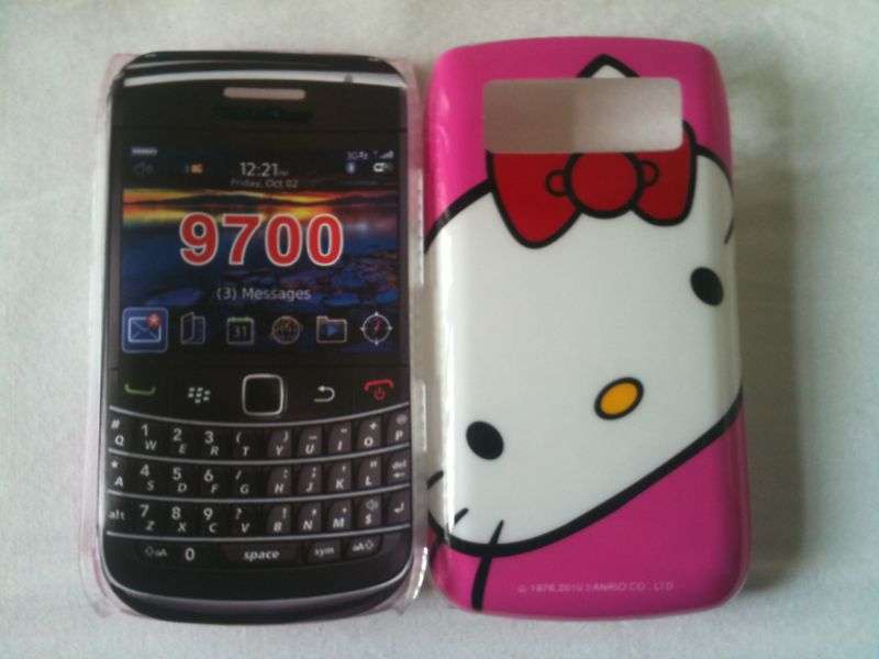 Cellphone Cover for Blackberry Bold 9700, Hello Kitty Pink
