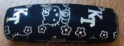 Hello Kitty, sunglass case, Black