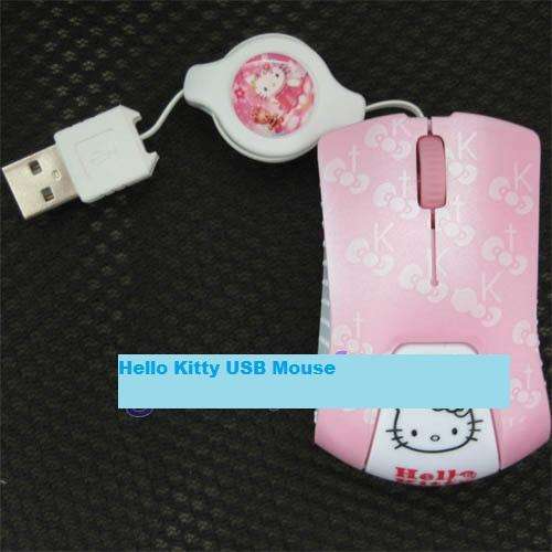 Hello Kitty USB Retractable Mouse