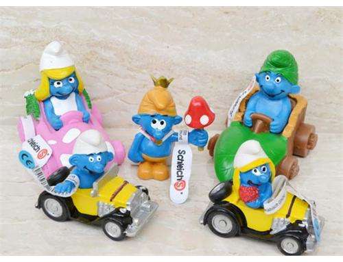 SMURF, Racing car Set - 5 Figurines
