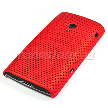 Cellphone Cover for Sony Ericsson Xperia X10 - Red Mesh