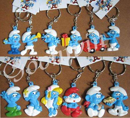 Smurf Keyring, 12 different keyrings