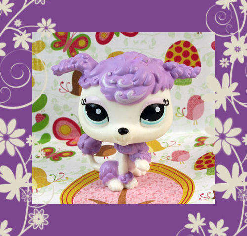Rare, Littlest Pet Shop, Adorable Parisian Poodle Purple 1862