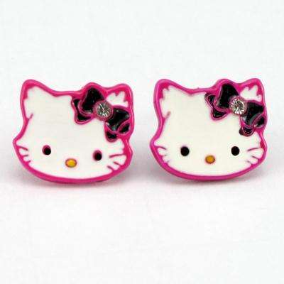 Hello Kitty Earrings with lovely Crystal
