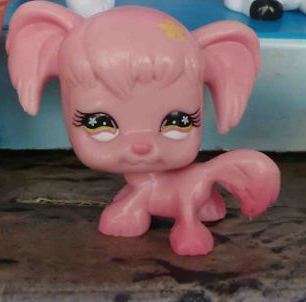 only 2 left!! Littlest Pet Shop, Yorkie Dog Pink
