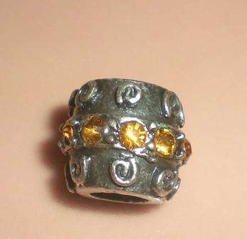 Tibetan Silver Rhinestone Beads, fits most European Charm Bracelets