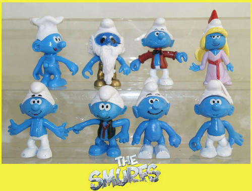 SMURF and more Smurfs - funny smurf Figure  Set of 8