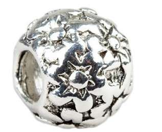 925 Sterling silver Plated Bead, Flower Bouquet