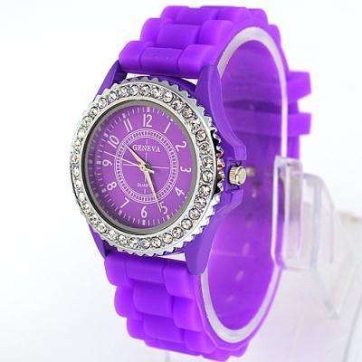 GENEVA: Trendy Watch - Fashion Jelly Watch - Purple
