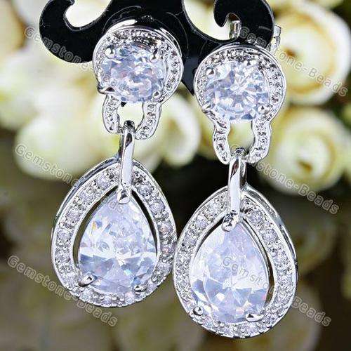 Last One - High Quality Costume Jewellery - Stunning Crystal Earrings with Cubic Zirconia