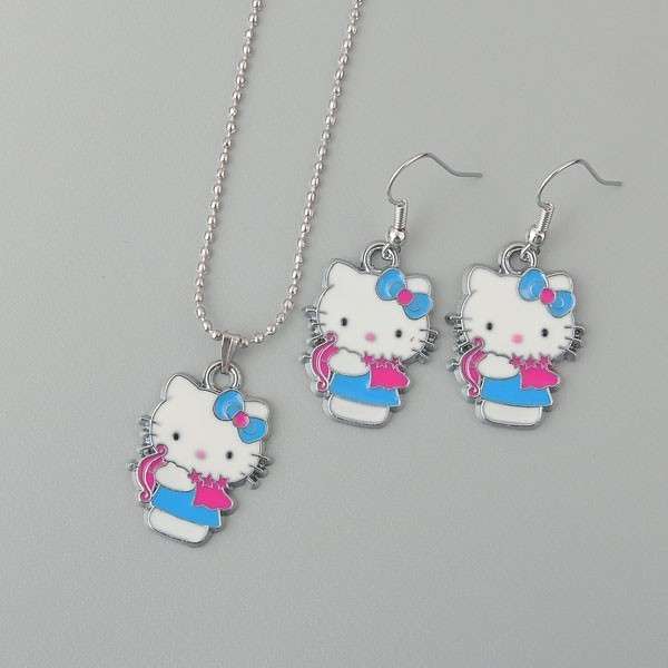 Hello Kitty Necklace and Earring Set