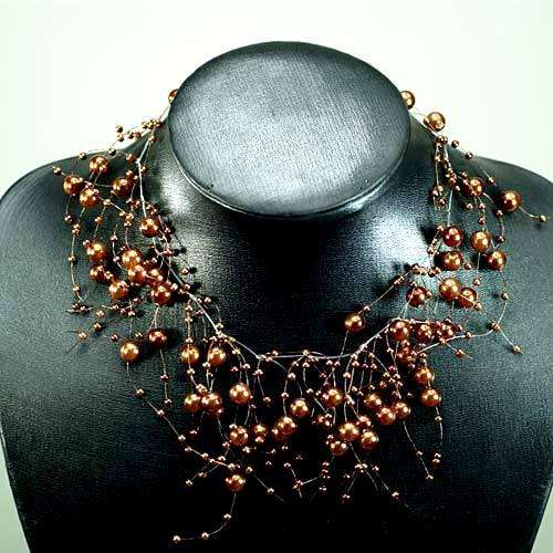 Imitation Pearl Necklace and Earring Set