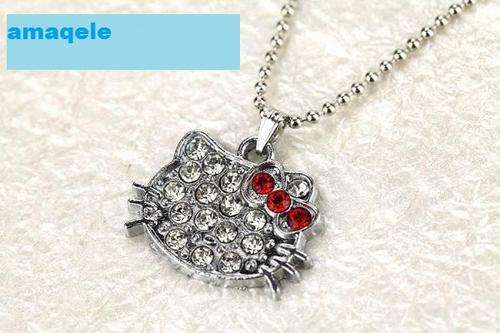 Hello Kitty Necklace - Hello Kitty with lovely crystals