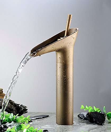 B&R Luxury Antique Copper Bathroom Vessel Sink Faucet Mixer Tap