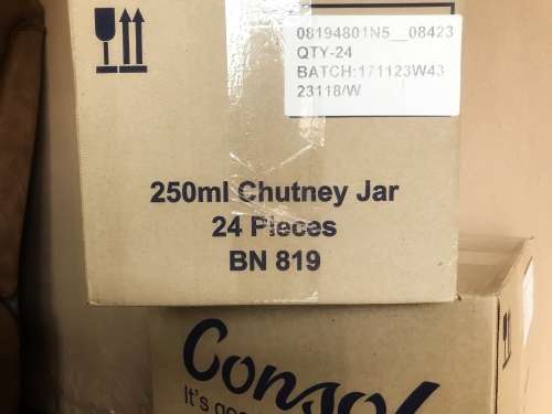 Consol 250ml Chutney Jar 24 piece with lids