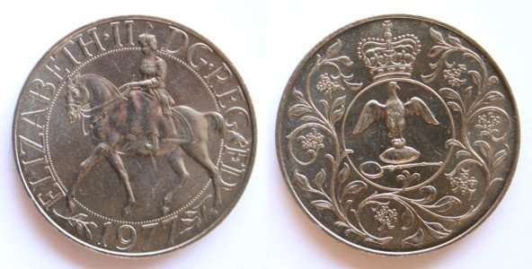1977 Queen Elizabeth Silver Jubilee Commemorative Coin