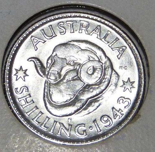 1943 1 SILVER Shilling Australia King George V