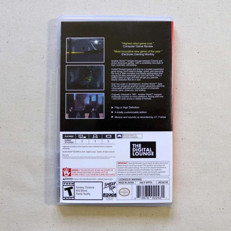 RARE! COLLECTOR`S ITEM! Nintendo Switch - Another World - Limited Run Games #26
