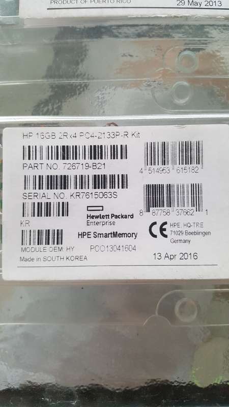 HP 16GB 2RX4 PC4-2133P R MEMORY KIT
