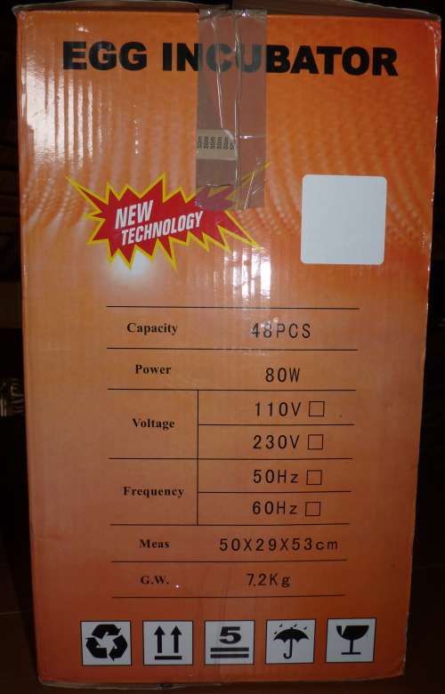 Egg Incubator for 48 eggs - brand new  in original box, never used.