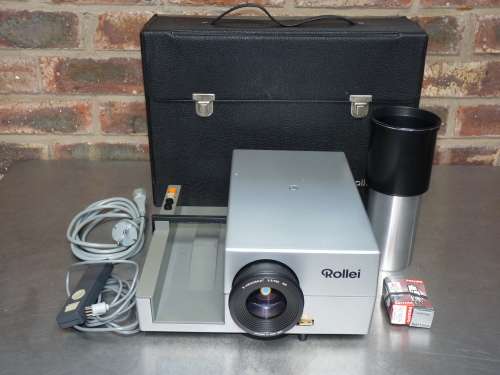 ROLLEI P66A 6X6 SLIDE PROJECTOR 24V/150W with 2 LENSES 150MM+180MM VINTAGE in working condition