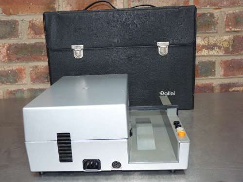 ROLLEI P66A 6X6 SLIDE PROJECTOR 24V/150W with 2 LENSES 150MM+180MM VINTAGE in working condition