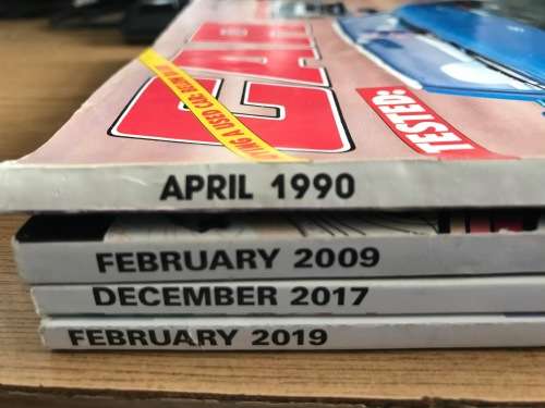 4 X CAR MAGAZINE :  FROM 1990,2009,2017,2019