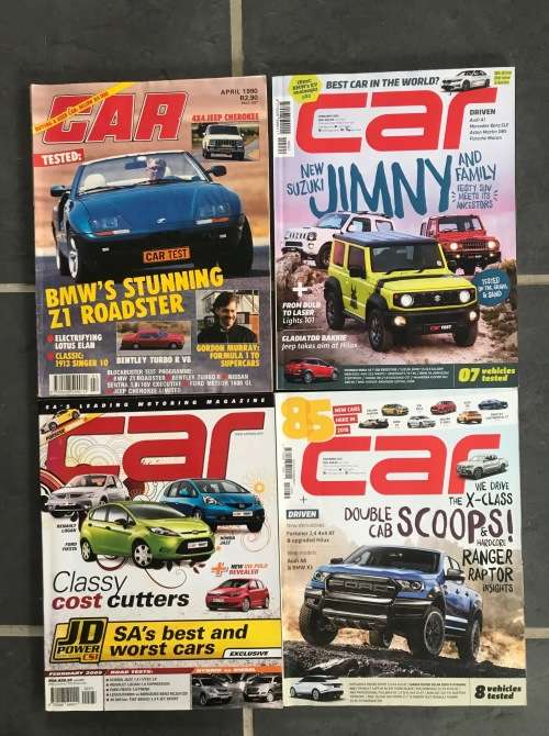 4 X CAR MAGAZINE :  FROM 1990,2009,2017,2019