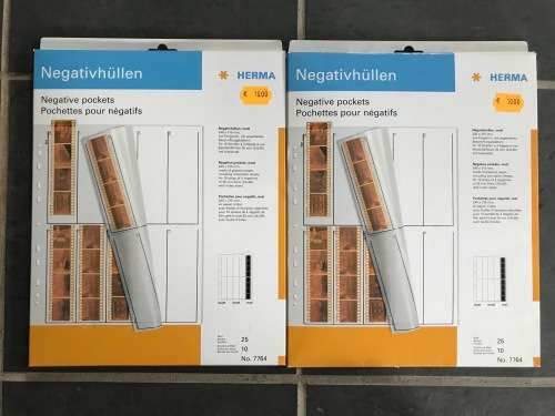 2 x Herma Negative pockets A4 matt  for 35mm film (24x36) 25 sheets