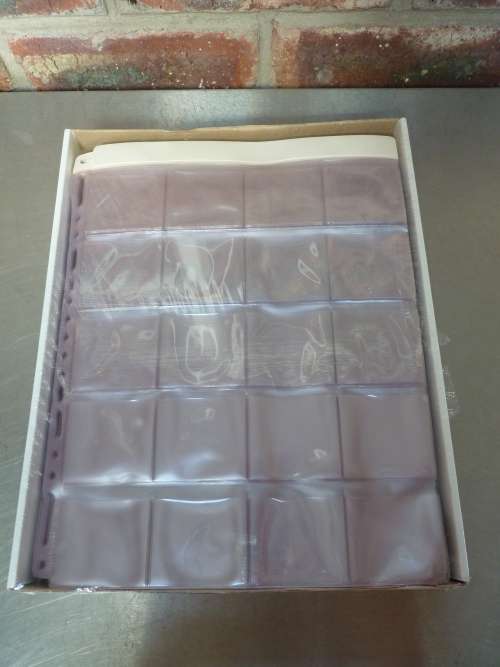 Panodia M56 Slide Sheets for 5 x 5 cm framed slides (24mmx36mm) 100 pages clear, or for coin collect