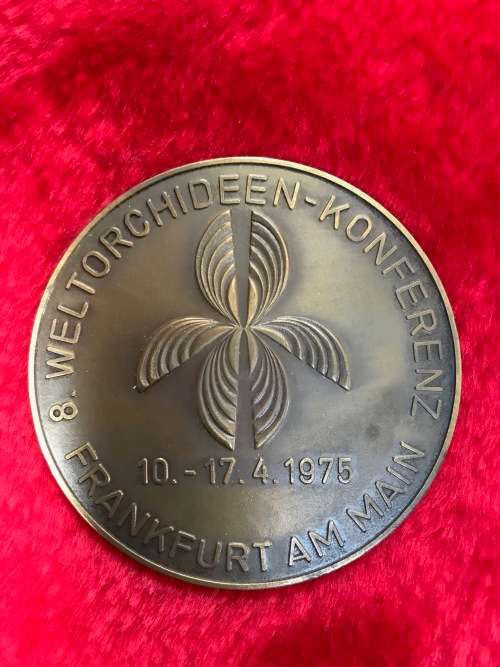 MEDAL ORCHID  8. WELT ORCHIDEEN KONFERENZ FRANKFURT AM MAIN 10.-17.04.1975