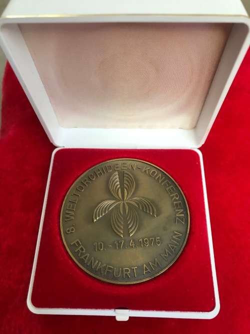 MEDAL ORCHID  8. WELT ORCHIDEEN KONFERENZ FRANKFURT AM MAIN 10.-17.04.1975
