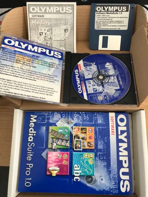 Olympus Media Suite Pro 1.0 Big Box Windows 95 98 complete Vintage Software