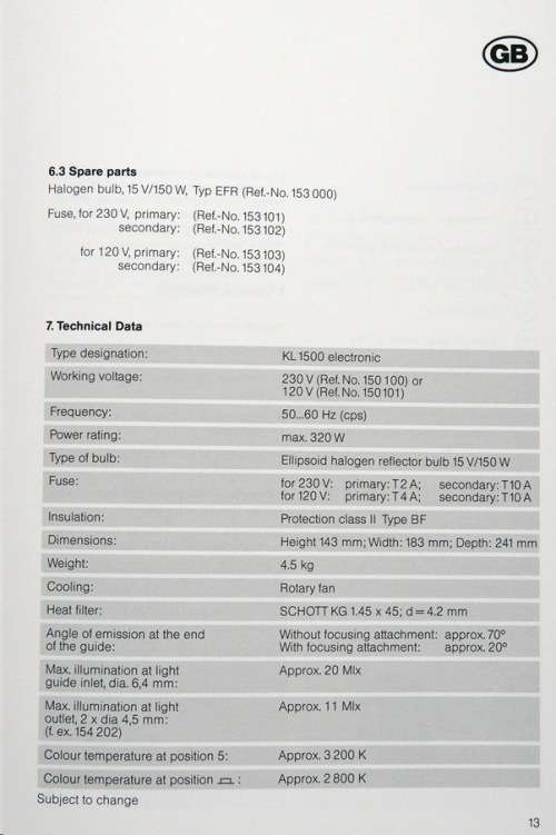 SCHOTT KL 1500 ELECTRONIC MACROLIGHT PLUS FOR STUDIO AND STILL PHOTOGRAPHY