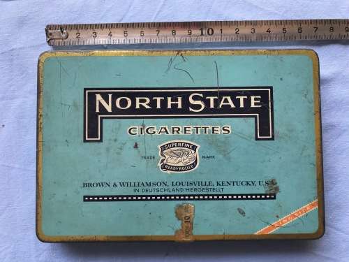 North State Cigarettes 50 Cigarettes Metal Box, vintage, collectors item