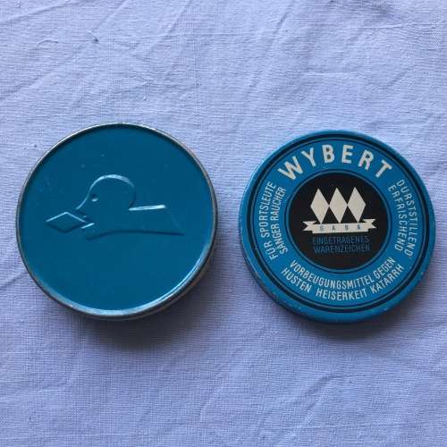 Wybert , Round Metal Box, vintage, collectors item, old, Germany,World War II